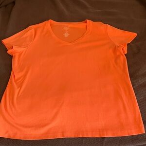 St. John's Bay Bright Orange Short Sleeve Tee